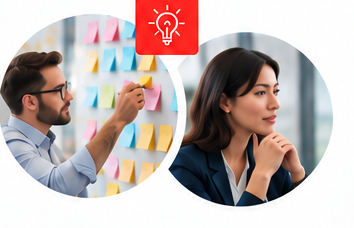 Two executives working through AI priorities